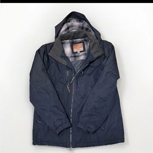 Free Country Men’s 2XL Hooded Quilted Jacket – Navy Winter Coat